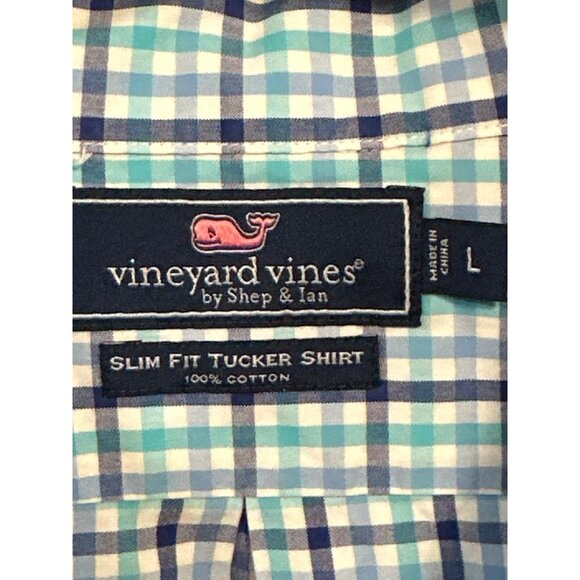 Vineyard Vines Mens L Slim Fit Tucker Plaid Button-Down Shirt 100% Cotton - Picture 2 of 6